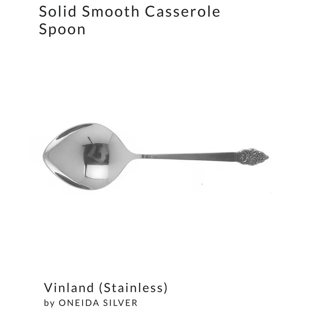 Oneida Community Vinland Stainless Flatware Serving Fork And Casserole Spoon